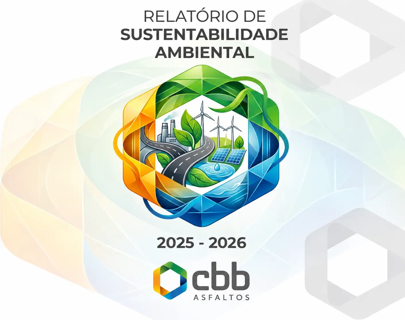 Capa relatório sustentabilidade ambiental 2025-2026 CBB Asfaltos